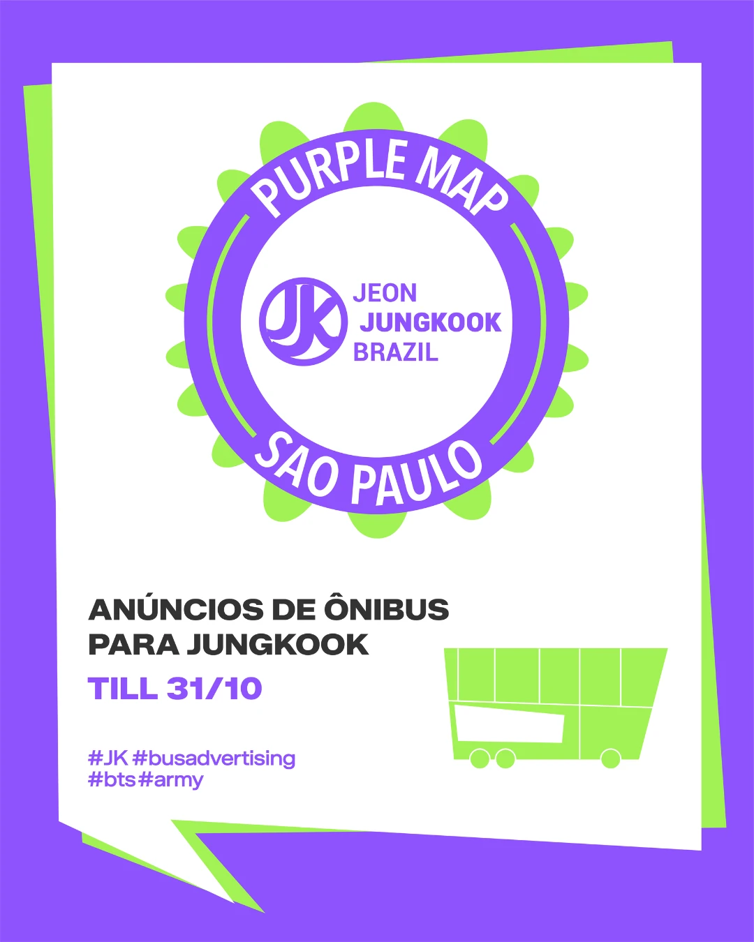 Anúncios de ônibus para Jungkook